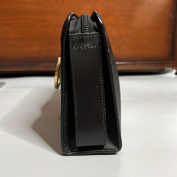 CHRISTIAN DIOR VINTAGE BLACK MONOGRAM CANVAS CLUTCH - Picture 8 of 16